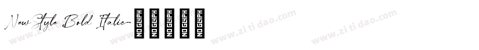 NewStyle Bold Italic字体转换